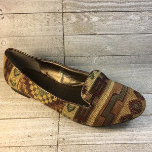 Rampage Lenka Womens Tapestry Canvas Flats 9.5